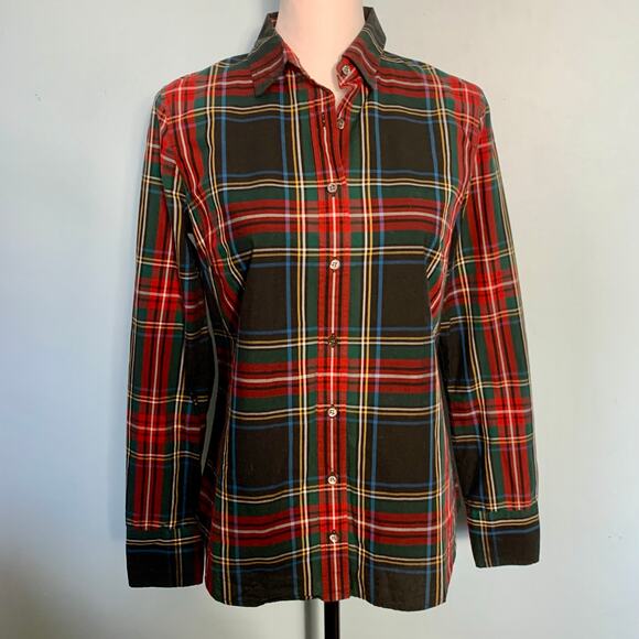 J. Crew Perfect Button Down Shirt in Stewart Plaid Size 4 - Picture 2 of 8